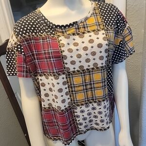 Zara patchwork vintage‎ inspired top